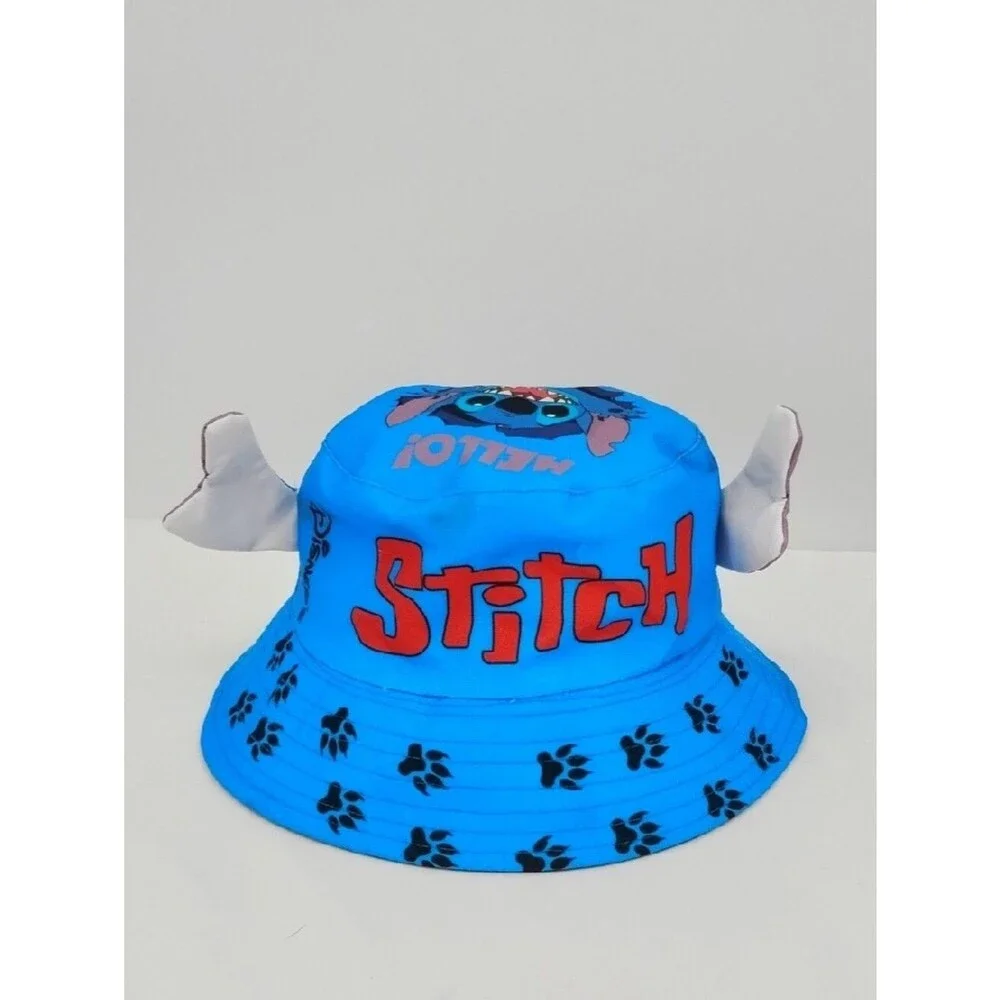 Blue Stitch Character Bucket Hat